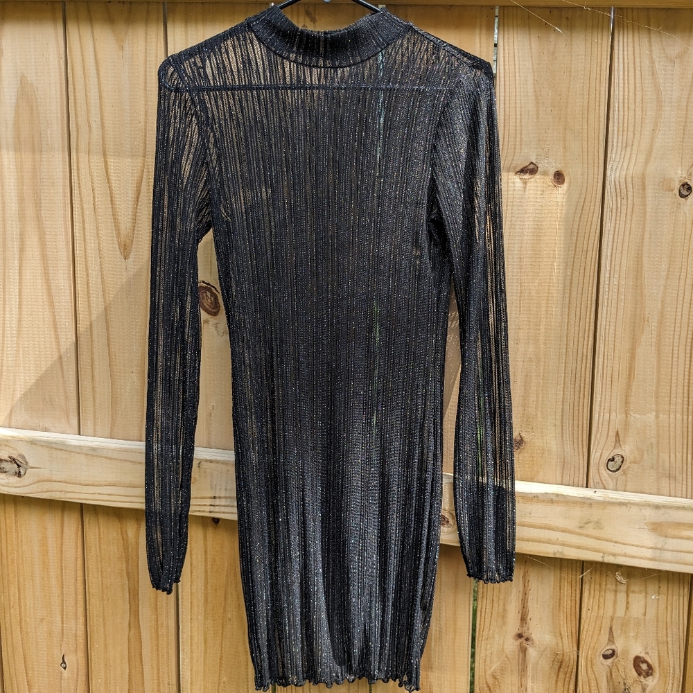 Forever 21 Black Glitter Shimmer Cocktail Dress